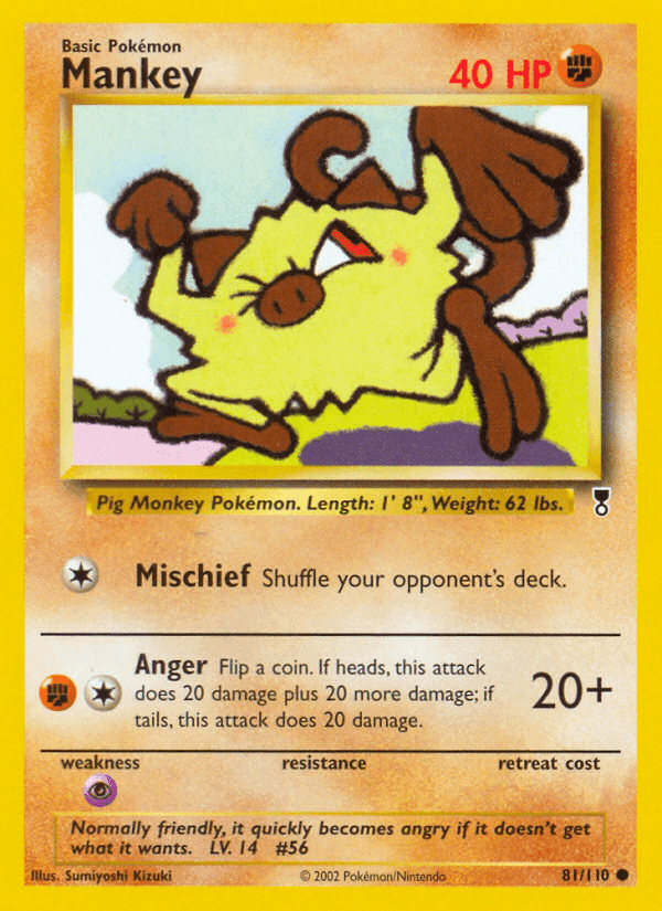 Carta Pokémon Mankey 81 de lc