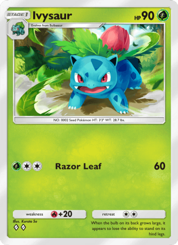 Carta Pokémon Ivysaur 002
