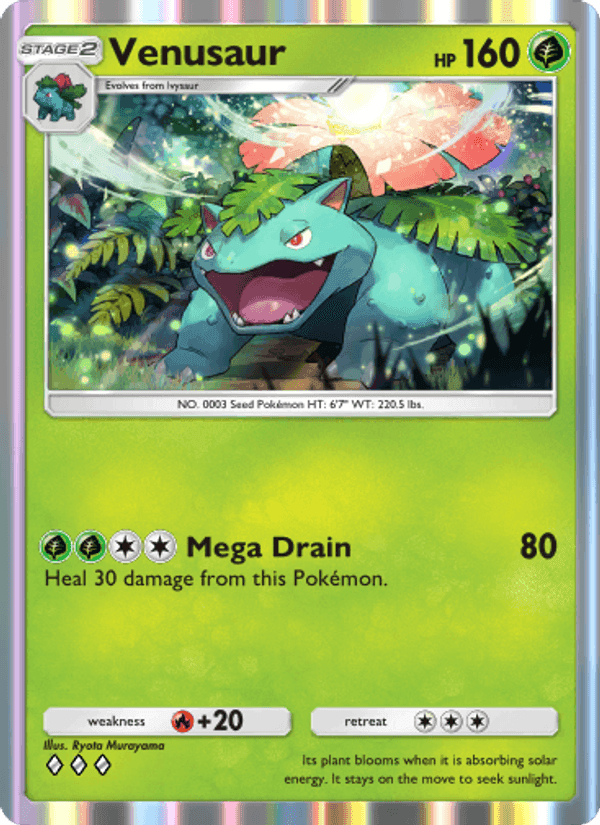 Carta Pokémon Venusaur 003