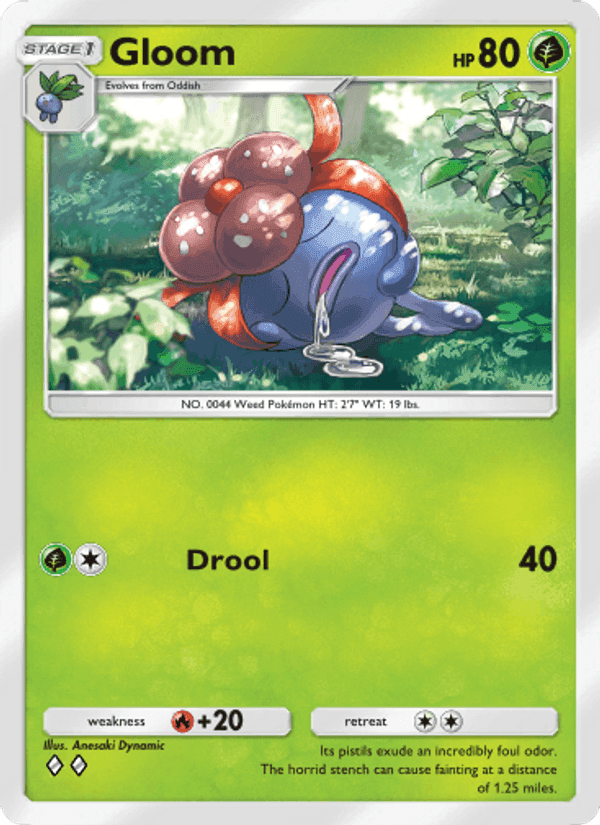 Carta Pokémon Gloom 012