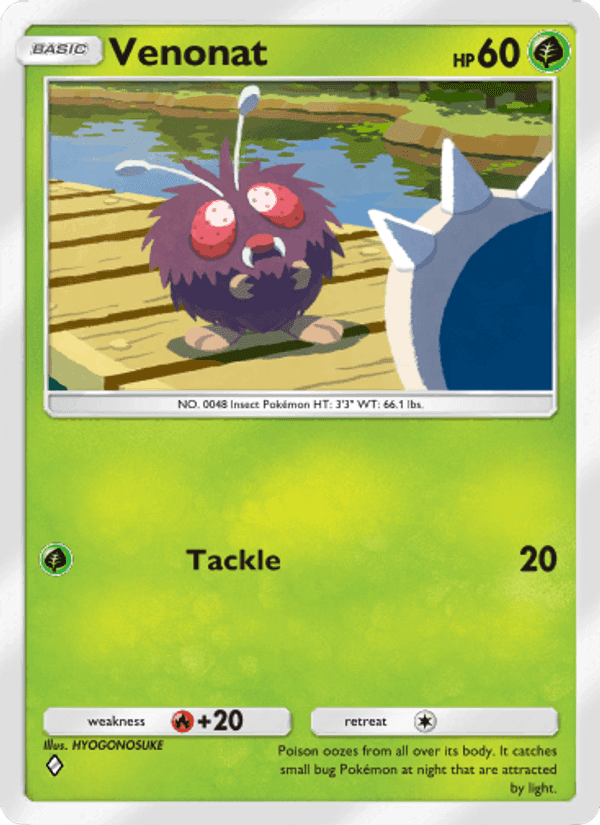 Carta Pokémon Venonat 016
