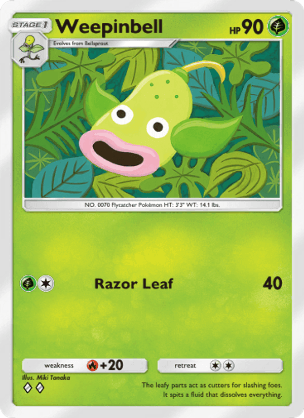 Carta Pokémon Weepinbell 019