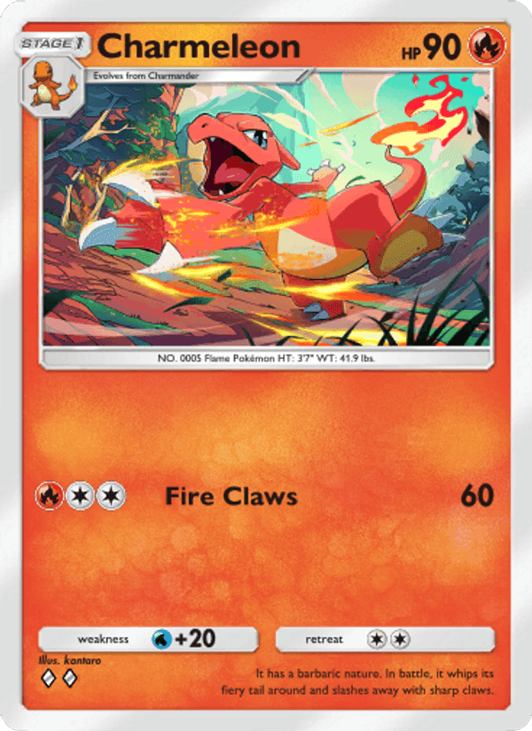 Carta Pokémon Charmeleon 034