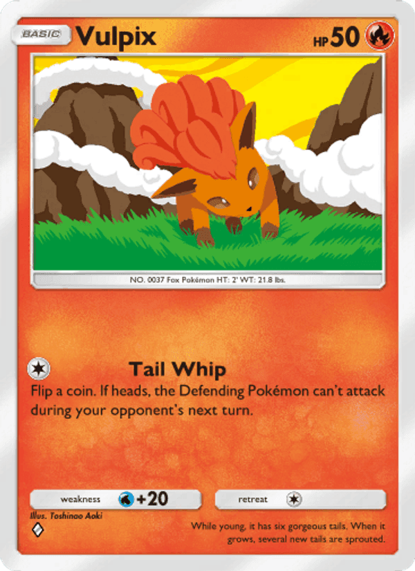 Carta Pokémon Vulpix 037