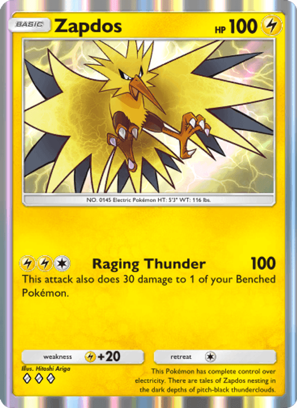 Carta Pokémon Zapdos 103