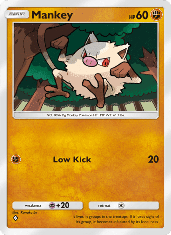 Carta Pokémon Mankey 141
