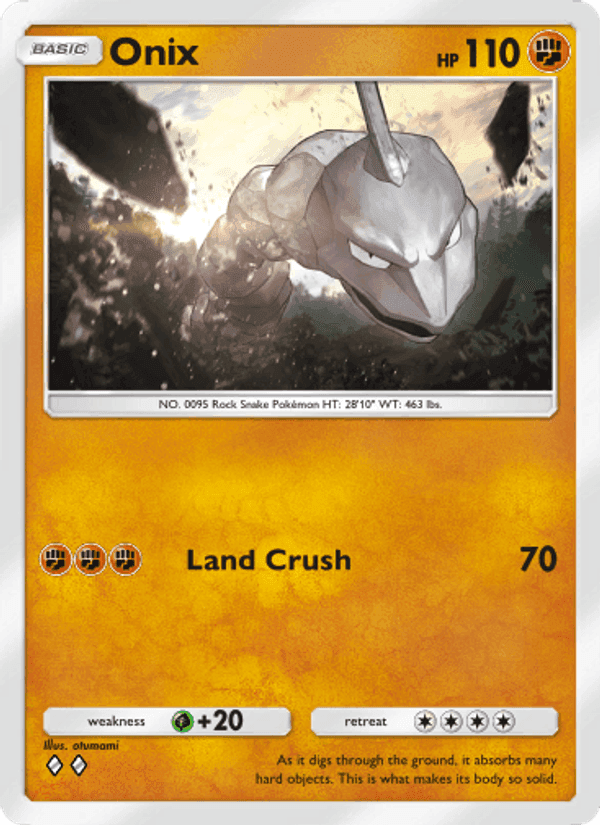 Carta Pokémon Onix 150