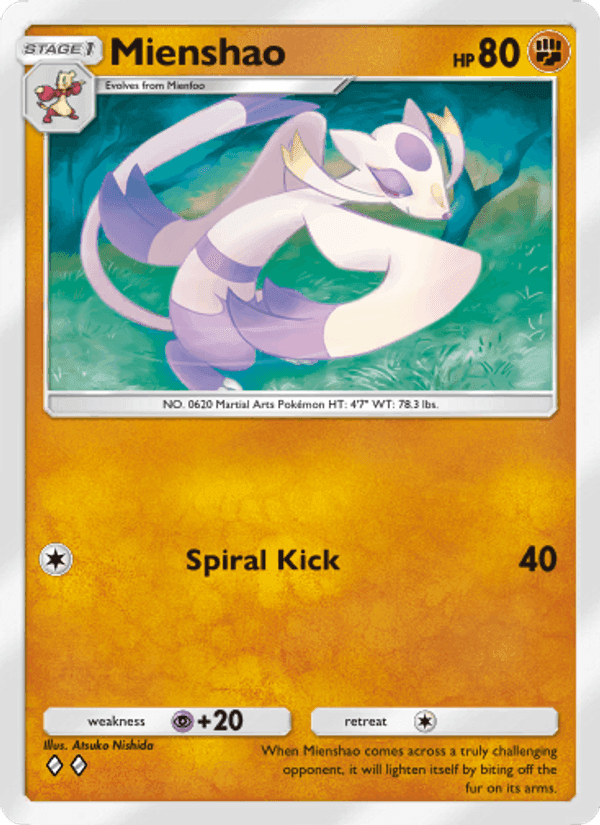 Carta Pokémon Mienshao 161 de A1