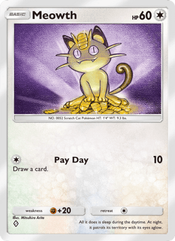 Carta Pokémon Meowth 196