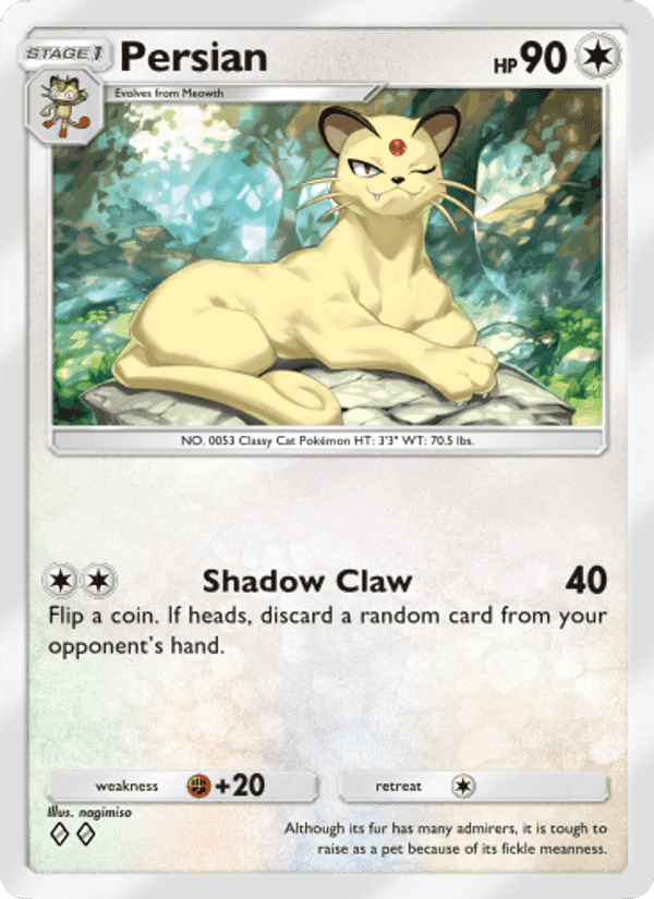Carta Pokémon Persian 197