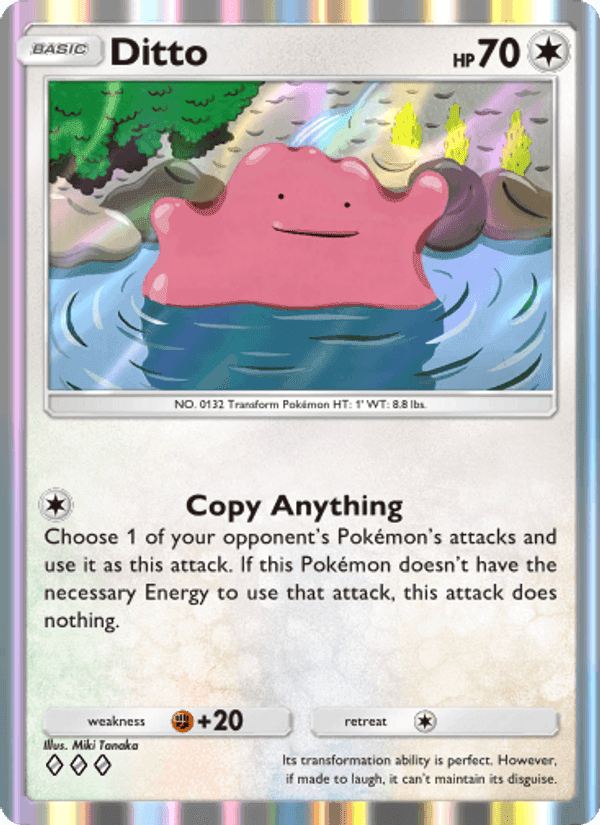 Carta Pokémon Ditto 205