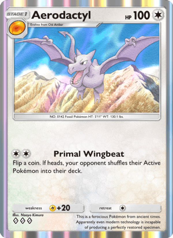 Carta Pokémon Aerodactyl 210