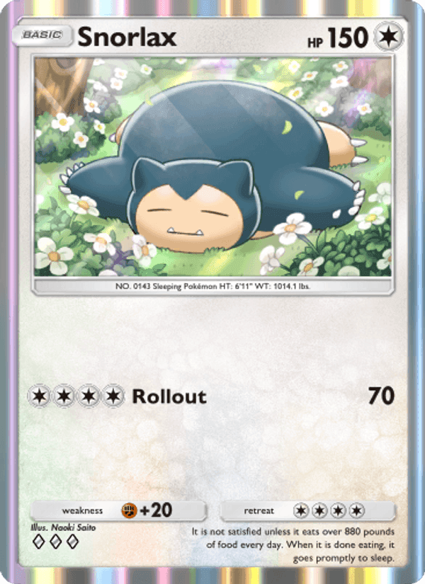 Carta Pokémon Snorlax 211