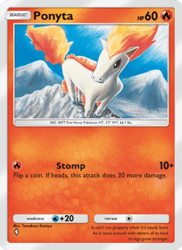 Carta Pokémon Ponyta 010
