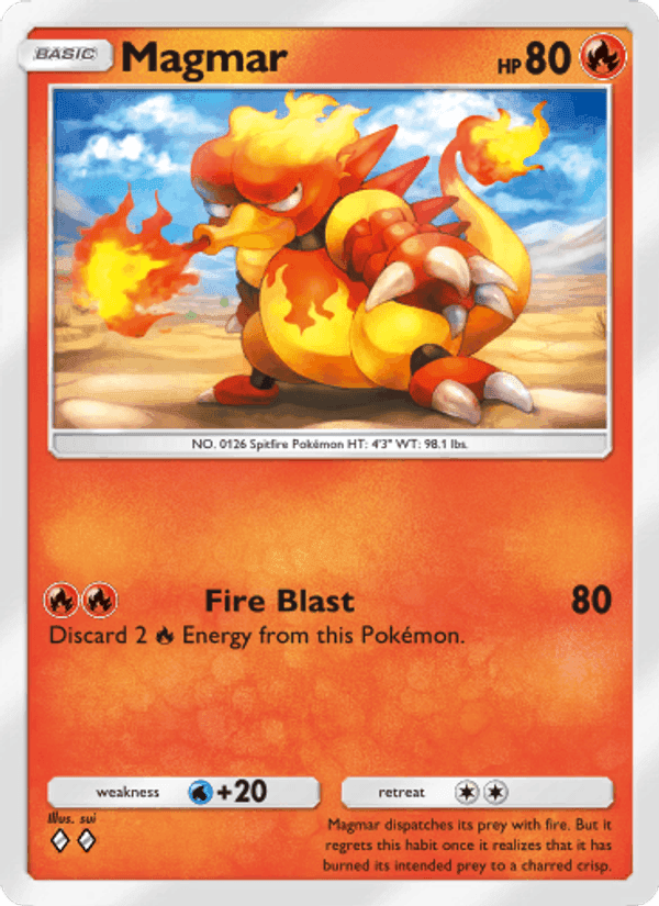 Carta Pokémon Magmar 012