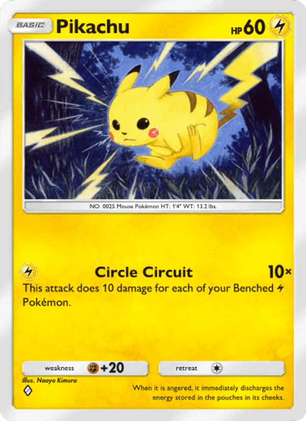 Carta Pokémon Pikachu 025