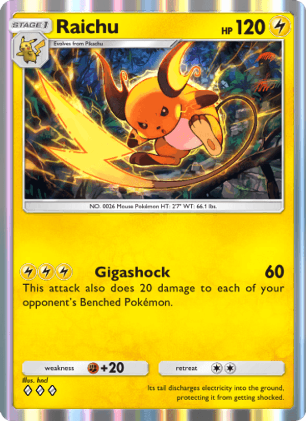 Carta Pokémon Raichu 026