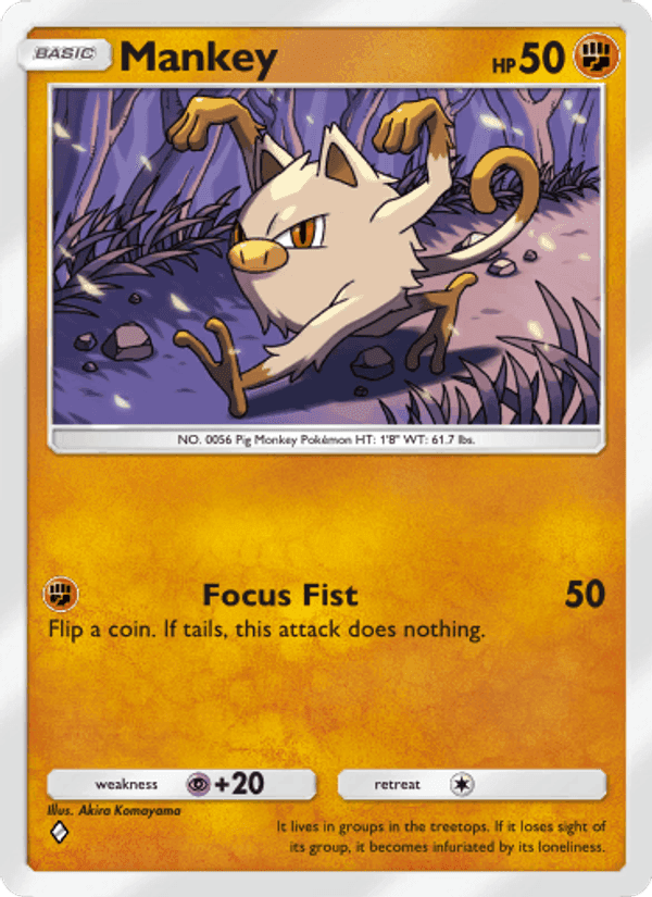 Carta Pokémon Mankey 041