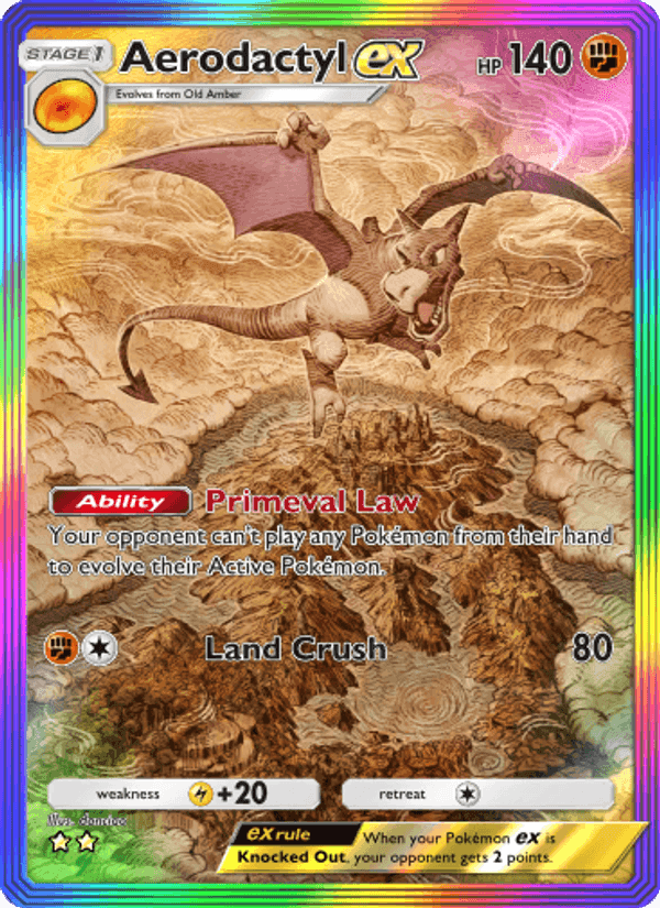 Carta Pokémon Aerodactyl ex 084