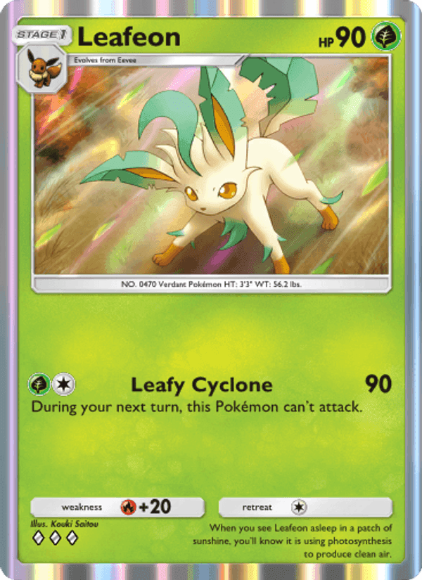 Carta Pokémon Leafeon 020
