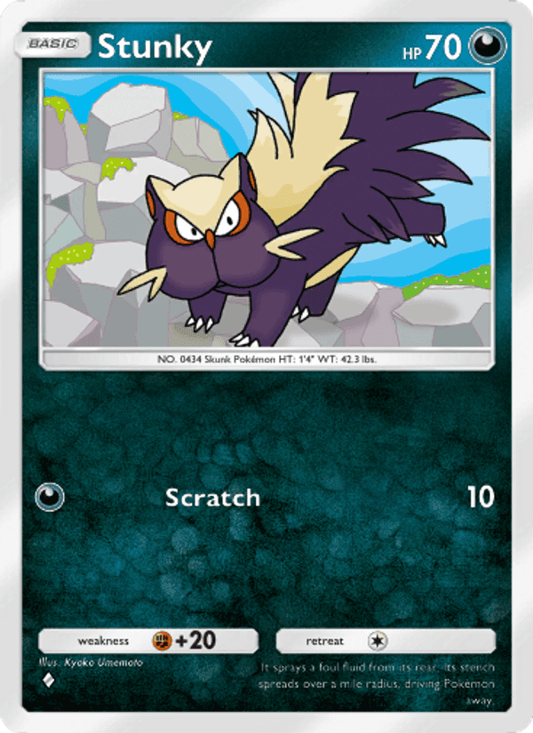 Carta Pokémon Stunky 102