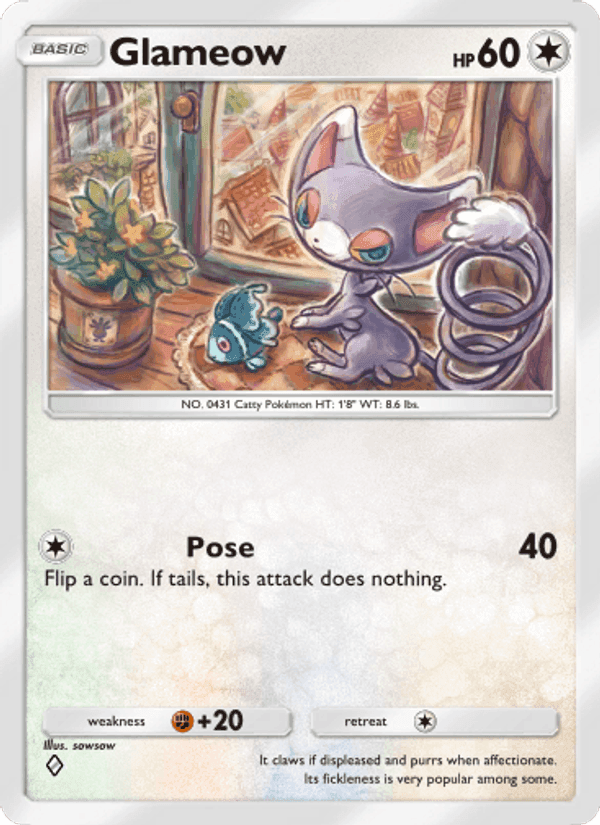 Carta Pokémon Glameow 139