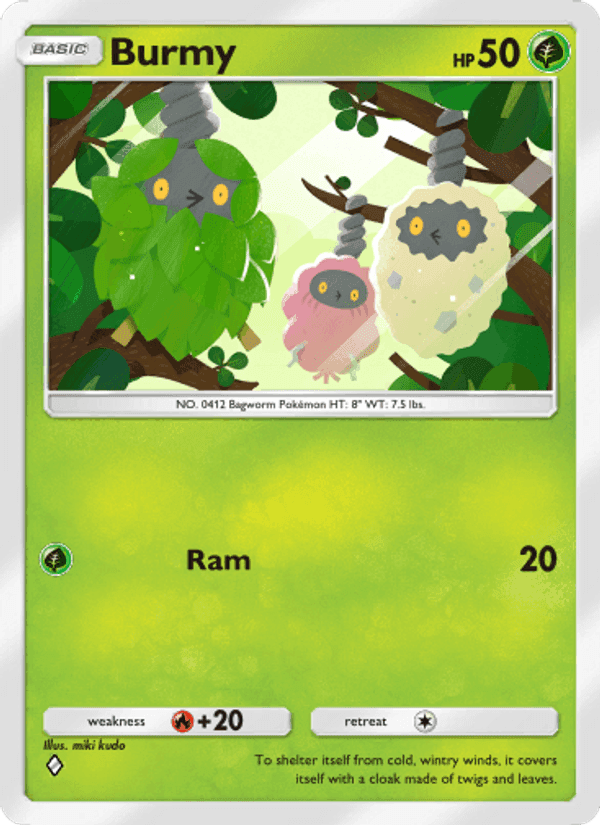 Carta Pokémon Burmy 002