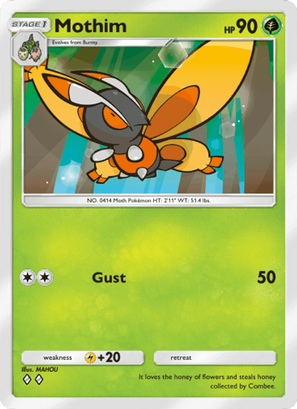Carta Pokémon Mothim 003