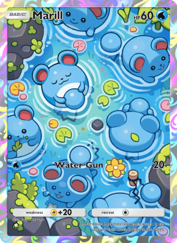 Carta Pokémon Marill 077