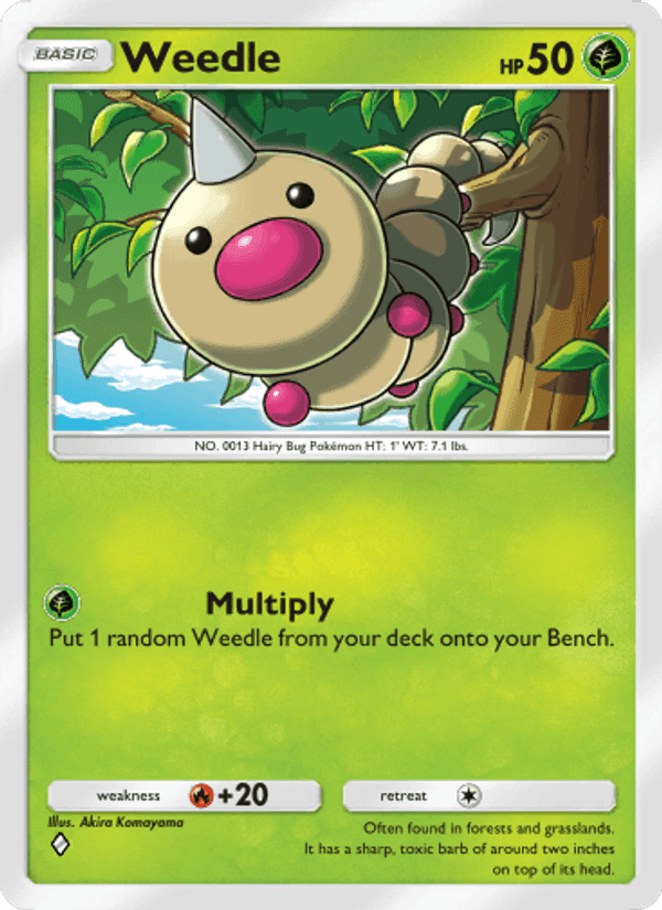 Carta Pokémon Weedle 001