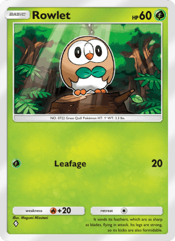 Carta Pokémon Rowlet 009