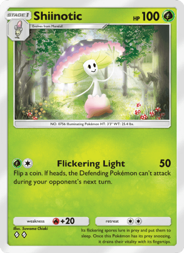 Carta Pokémon Shiinotic 017 de A3