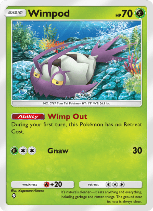 Carta Pokémon Wimpod 021