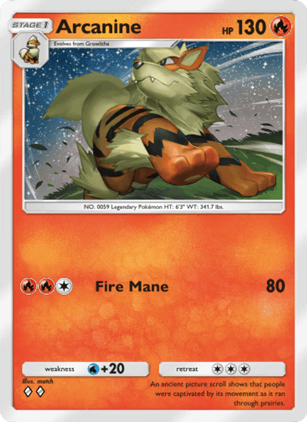Carta Pokémon Arcanine 026