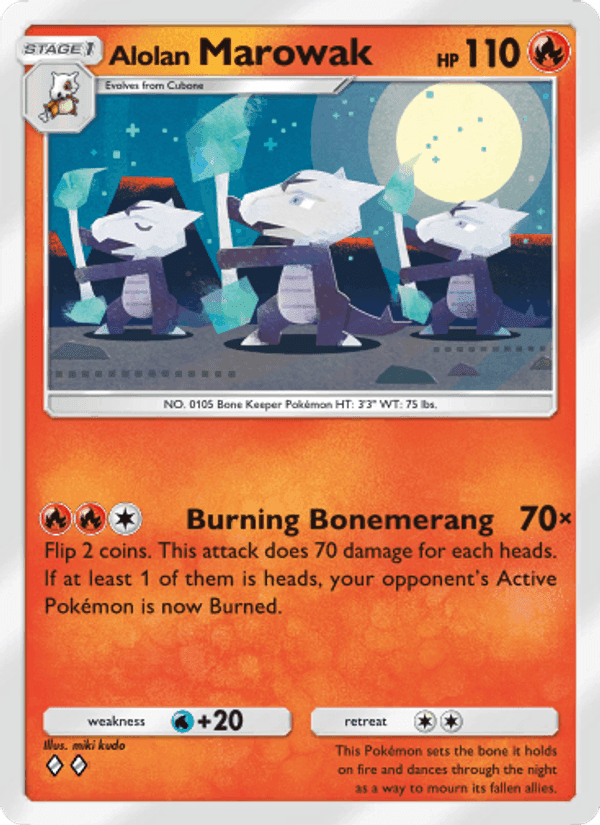 Carta Pokémon Alolan Marowak 027 de A3