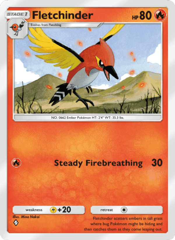 Carta Pokémon Fletchinder 028