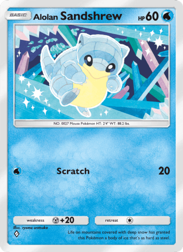 Carta Pokémon Alolan Sandshrew 038