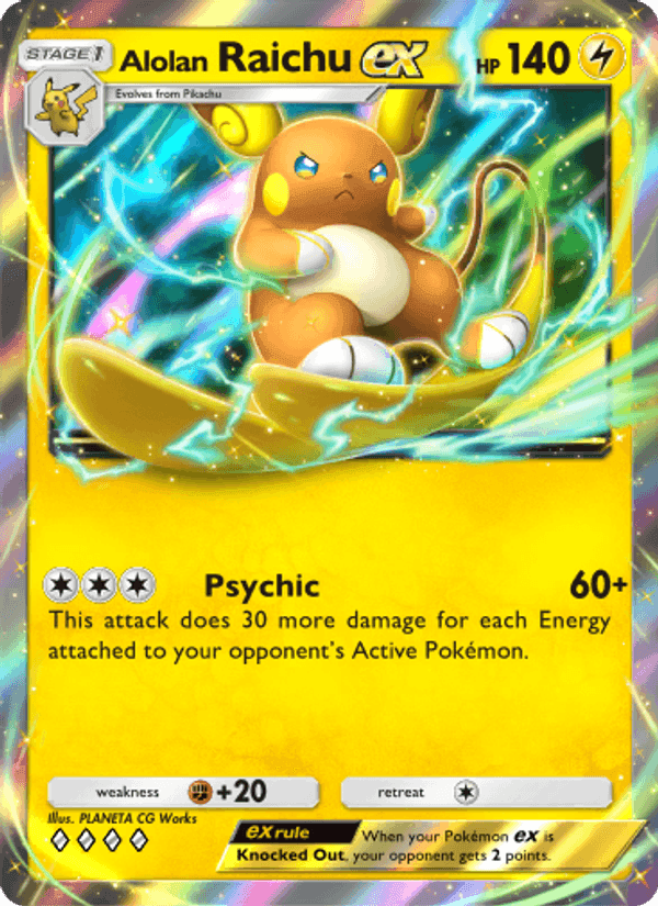 Carta Pokémon Alolan Raichu ex 058