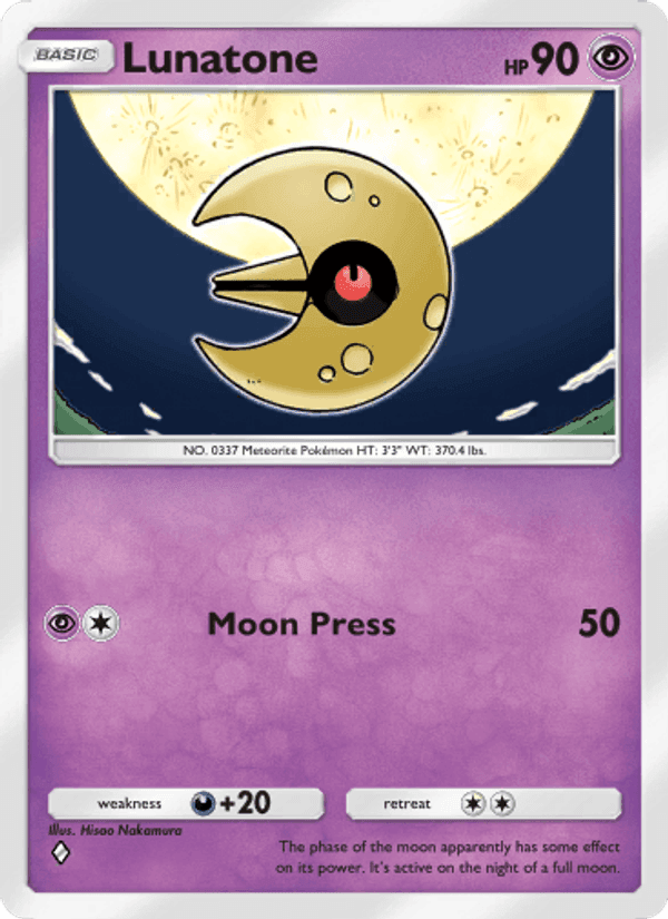 Carta Pokémon Lunatone 073
