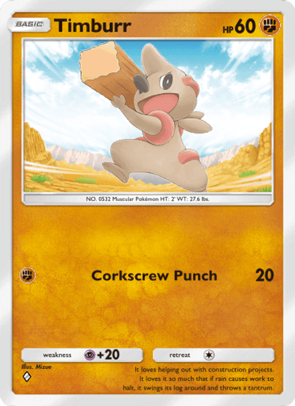 Carta Pokémon Timburr 094