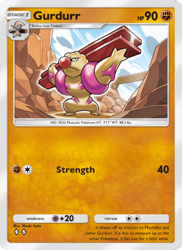 Carta Pokémon Gurdurr 095