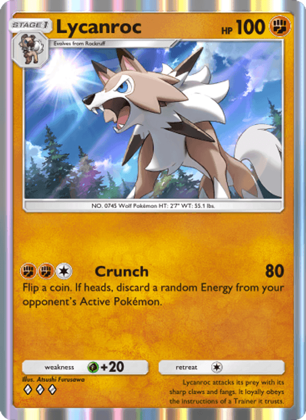 Carta Pokémon Lycanroc 100
