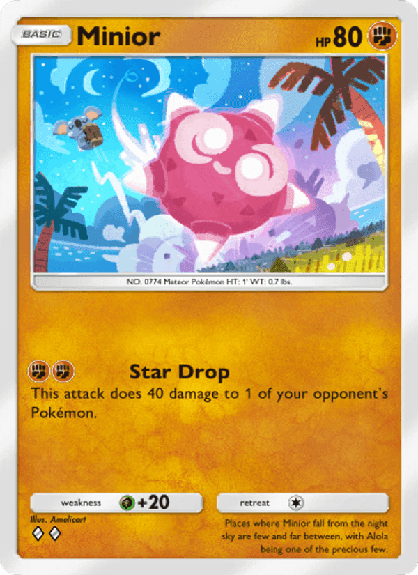 Carta Pokémon Minior 105 de A3