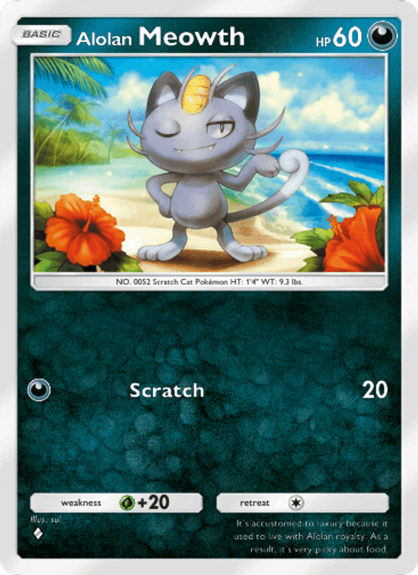 Carta Pokémon Alolan Meowth 108
