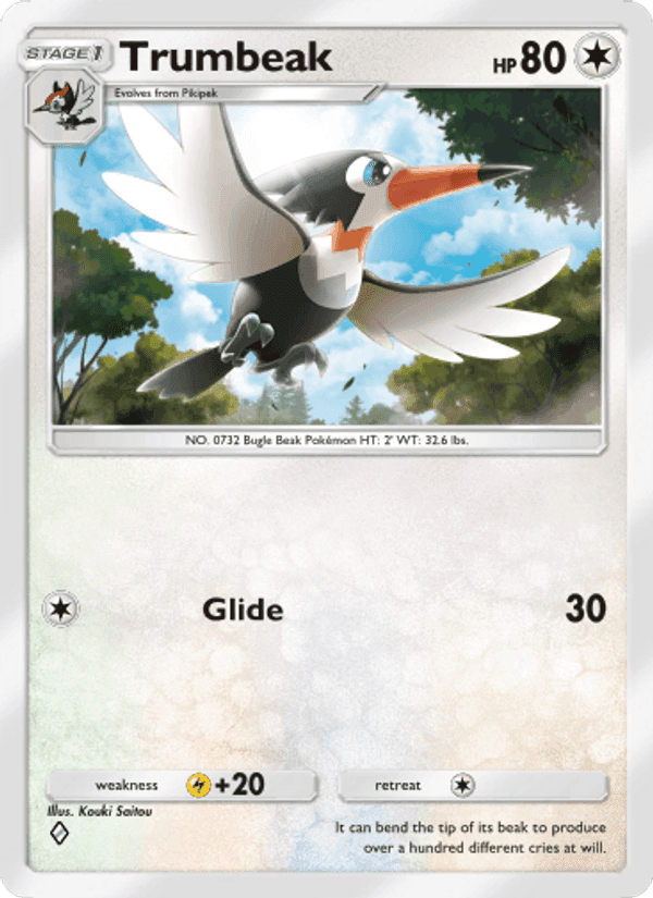 Carta Pokémon Trumbeak 134