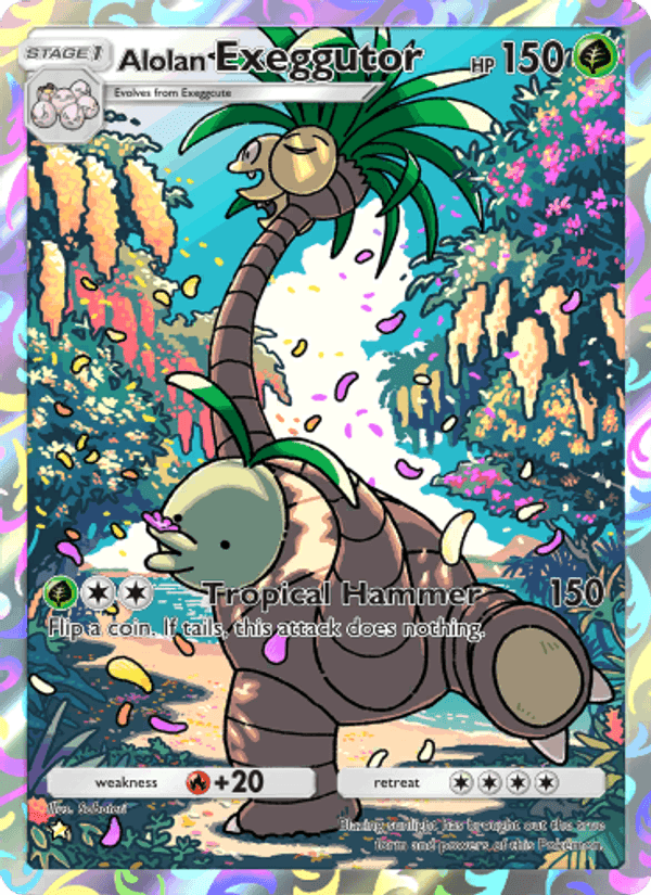 Carta Pokémon Alolan Exeggutor 156