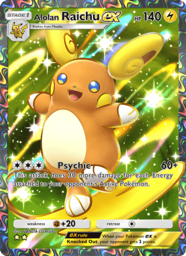 Carta Pokémon Alolan Raichu ex 185