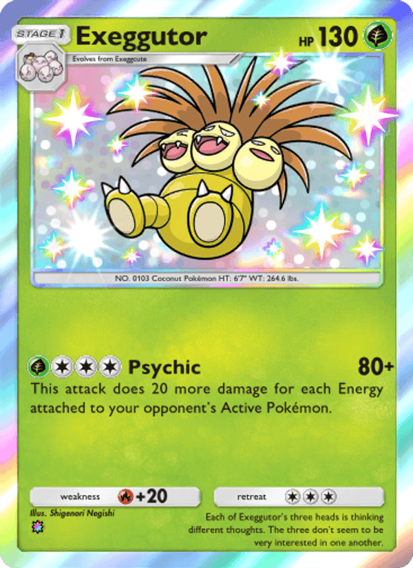 Carta Pokémon Exeggutor 214