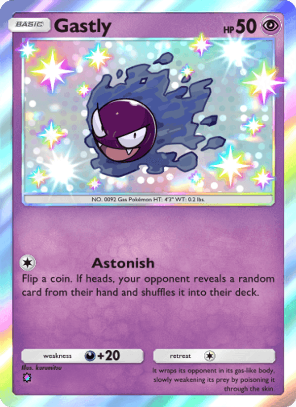 Carta Pokémon Gastly 220
