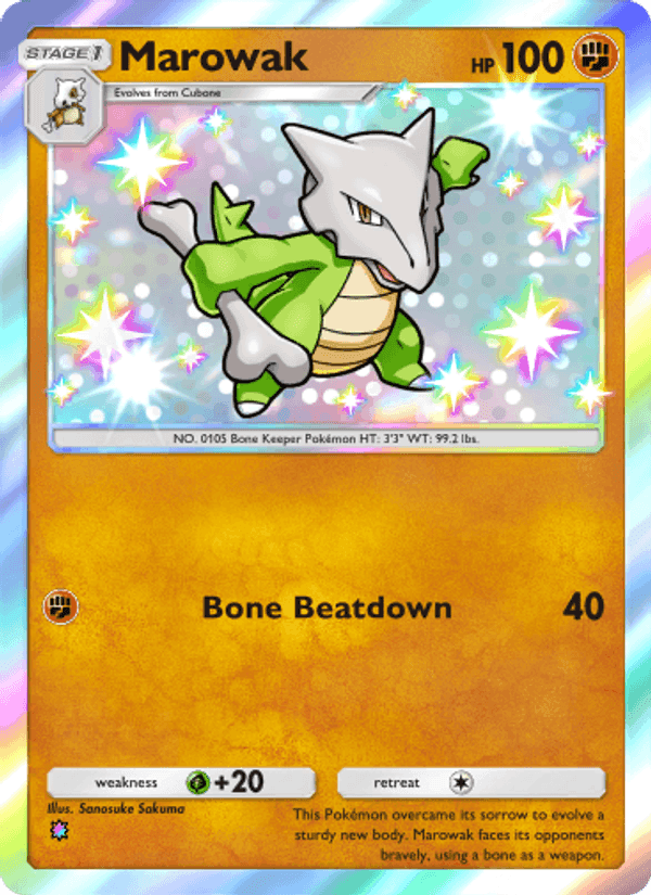 Carta Pokémon Marowak 227